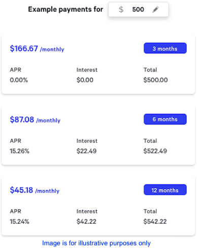 Affirm step 3 - pay over time