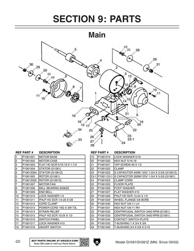 Part Diagram for G1061